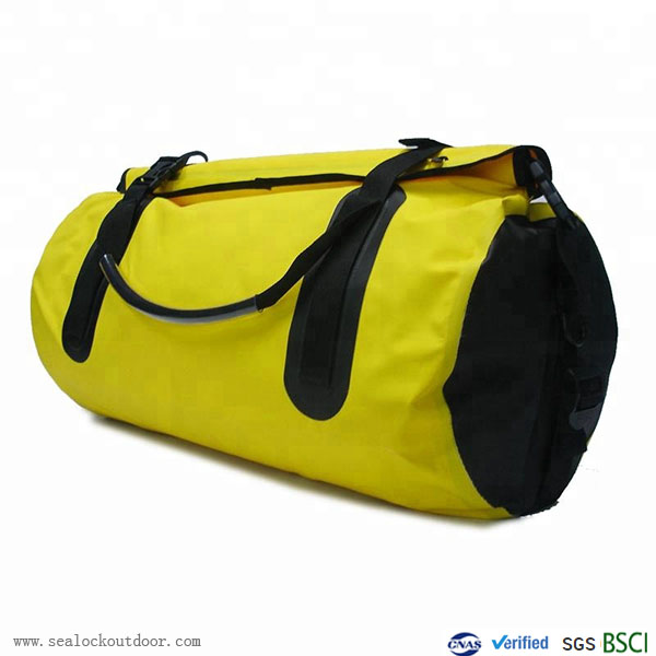 สีเหลือง กันน้ำ Duffel ถุง กับ PVC500D