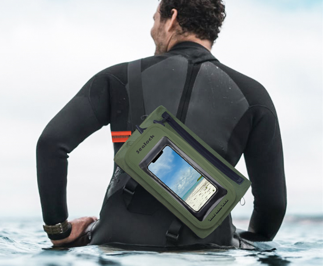 กระเป๋ากันน้ำ Sealock AquaSeal พร้อมเคสโทรศัพท์สำหรับกีฬาทางน้ำ